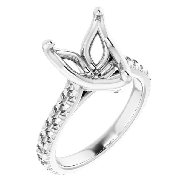 Accented Eternity-Style Engagement Ring