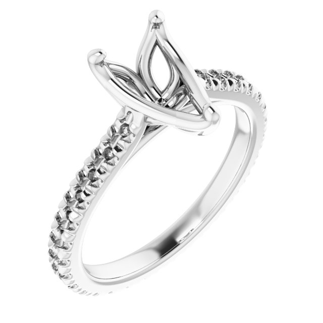 Accented Eternity-Style Engagement Ring