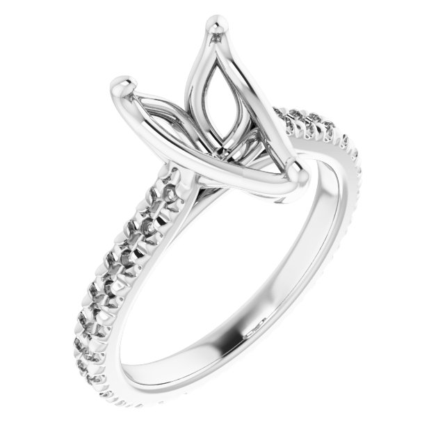 Accented Eternity-Style Engagement Ring