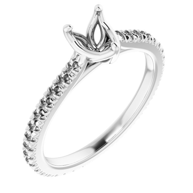 Accented Eternity-Style Engagement Ring