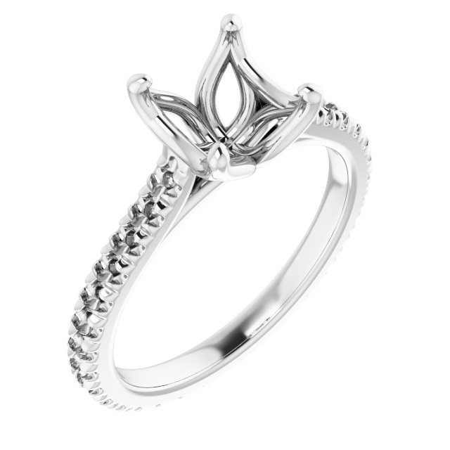 Accented Eternity-Style Engagement Ring