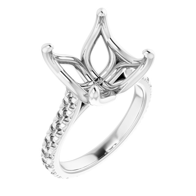 Accented Eternity-Style Engagement Ring