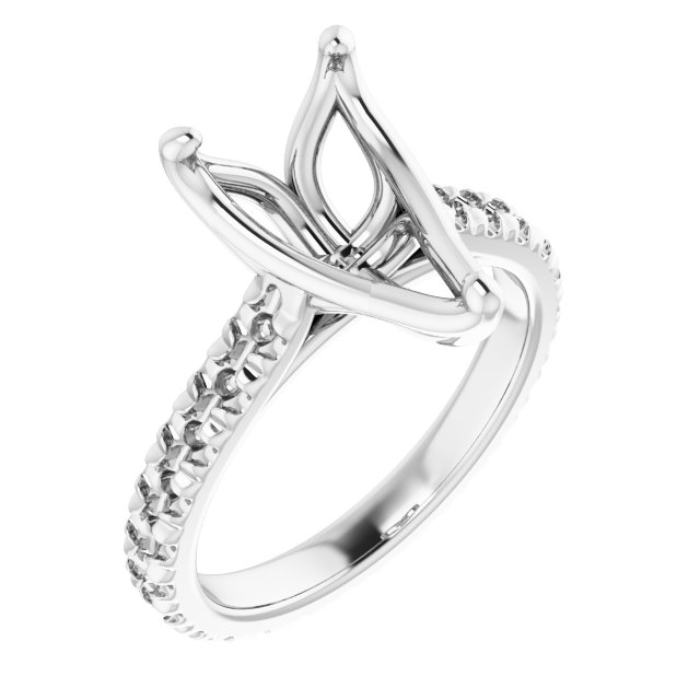 Accented Eternity-Style Engagement Ring