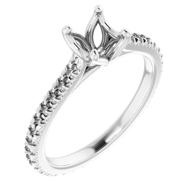 Accented Eternity-Style Engagement Ring