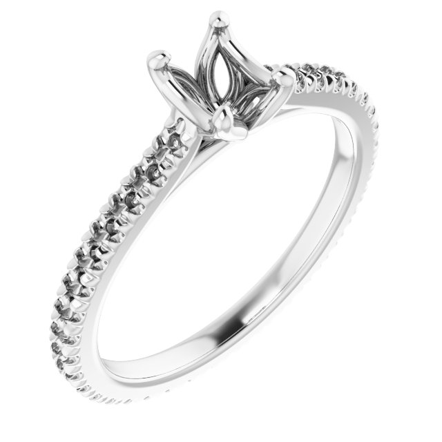 Accented Eternity-Style Engagement Ring