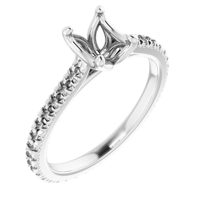 Accented Eternity-Style Engagement Ring
