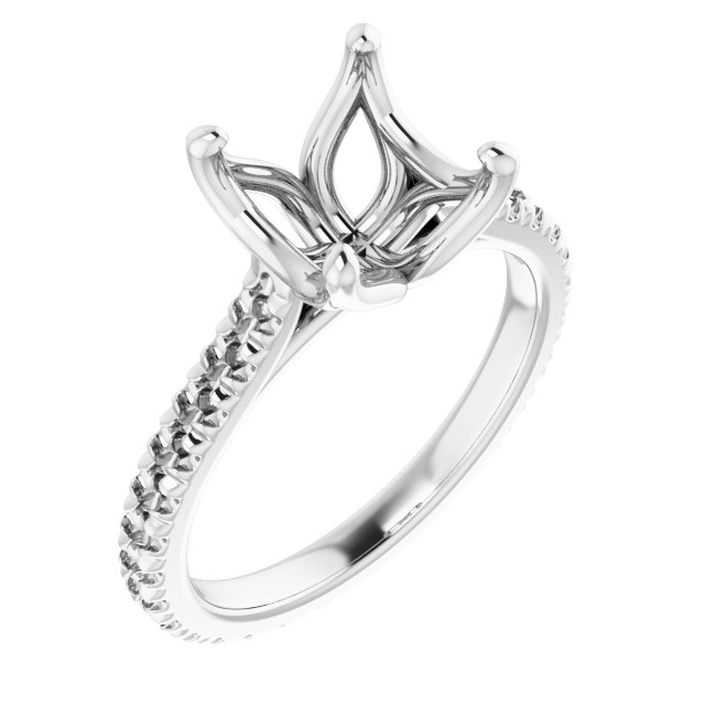 Accented Eternity-Style Engagement Ring