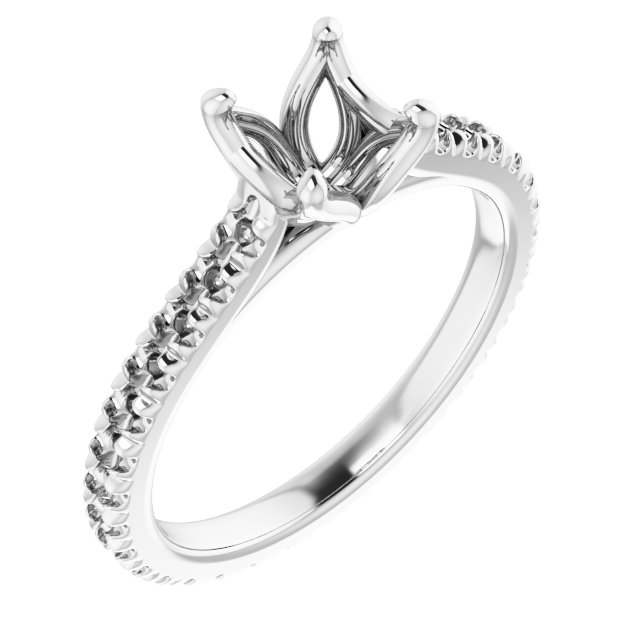 Accented Eternity-Style Engagement Ring