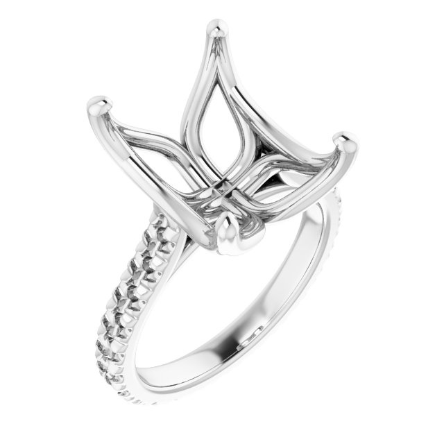 Accented Eternity-Style Engagement Ring