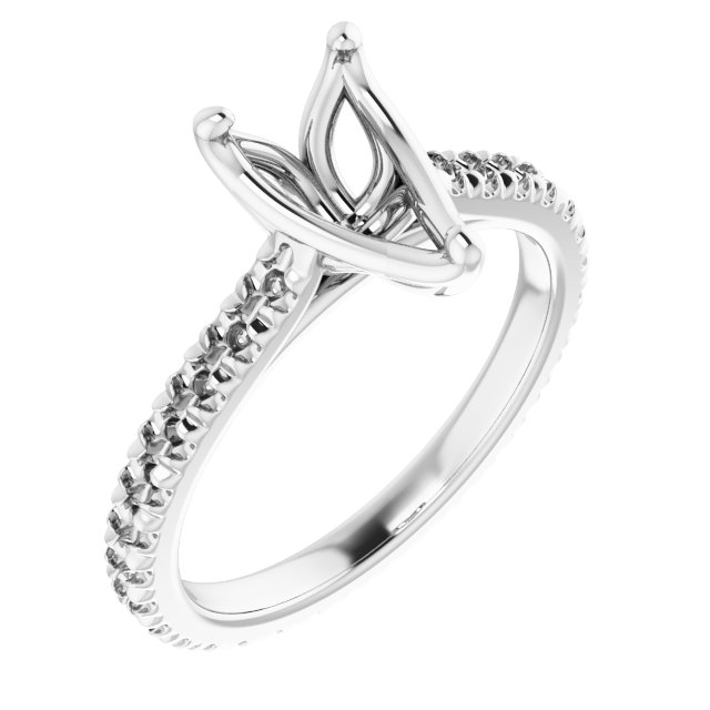 Accented Eternity-Style Engagement Ring