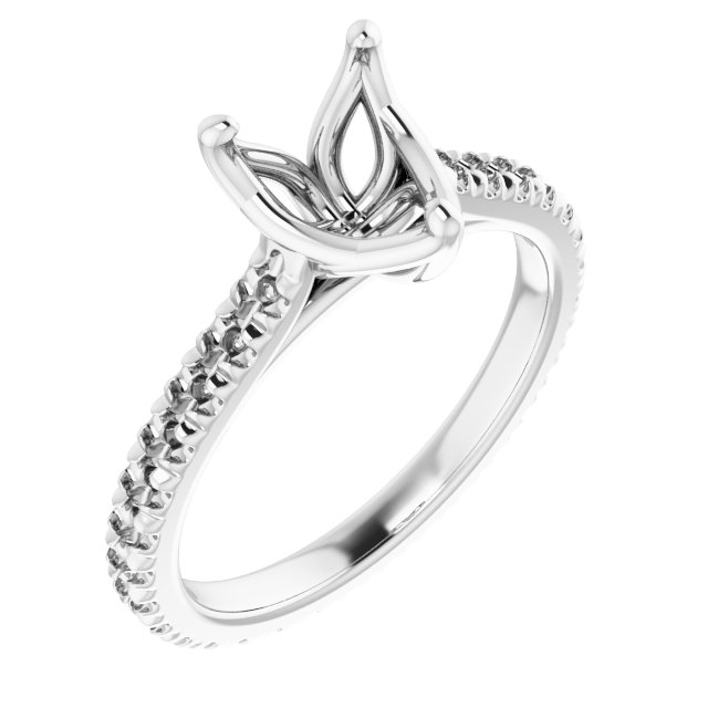 Accented Eternity-Style Engagement Ring