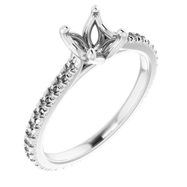 Accented Eternity-Style Engagement Ring