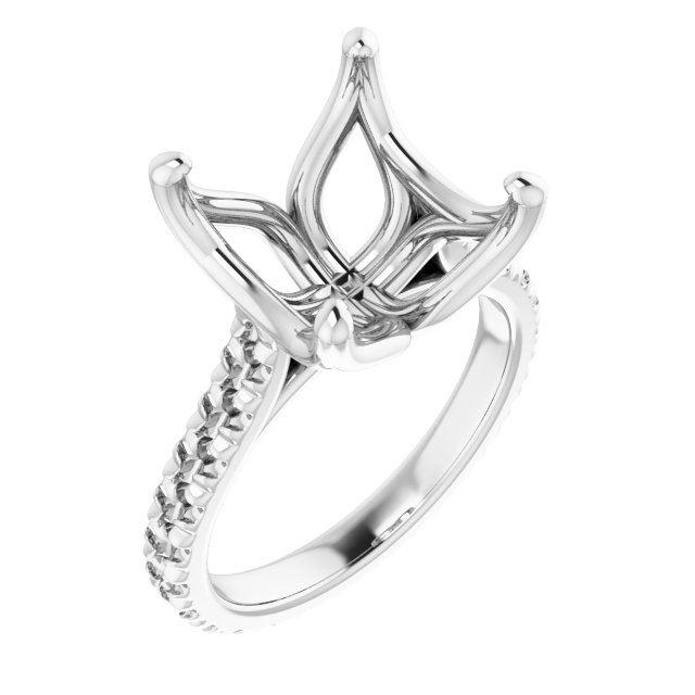 Accented Eternity-Style Engagement Ring