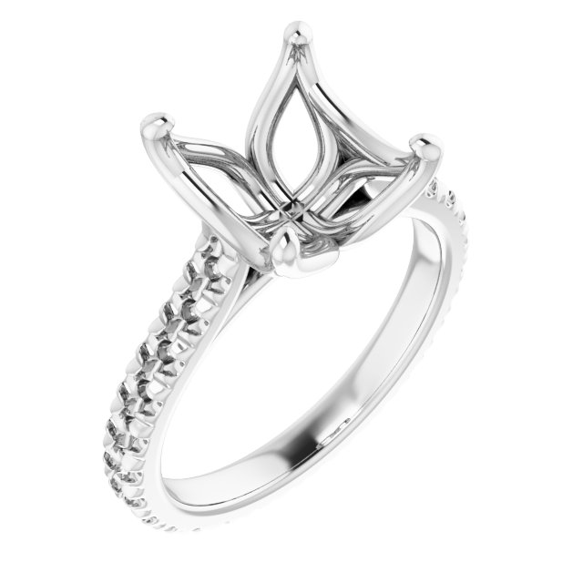 Accented Eternity-Style Engagement Ring