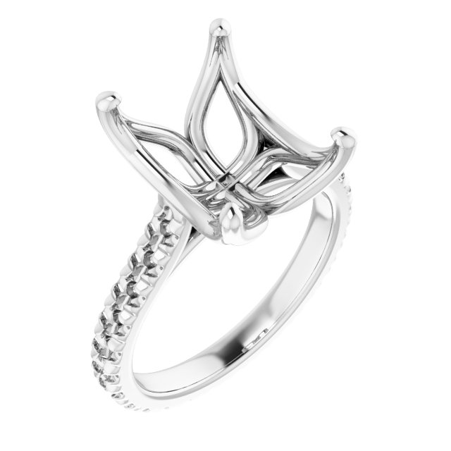 Accented Eternity-Style Engagement Ring
