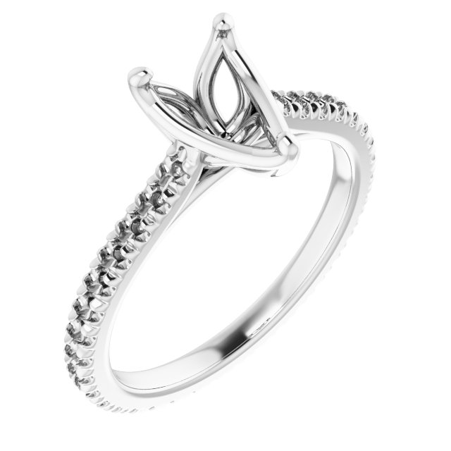 Accented Eternity-Style Engagement Ring
