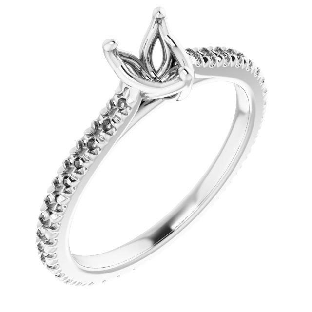 Accented Eternity-Style Engagement Ring