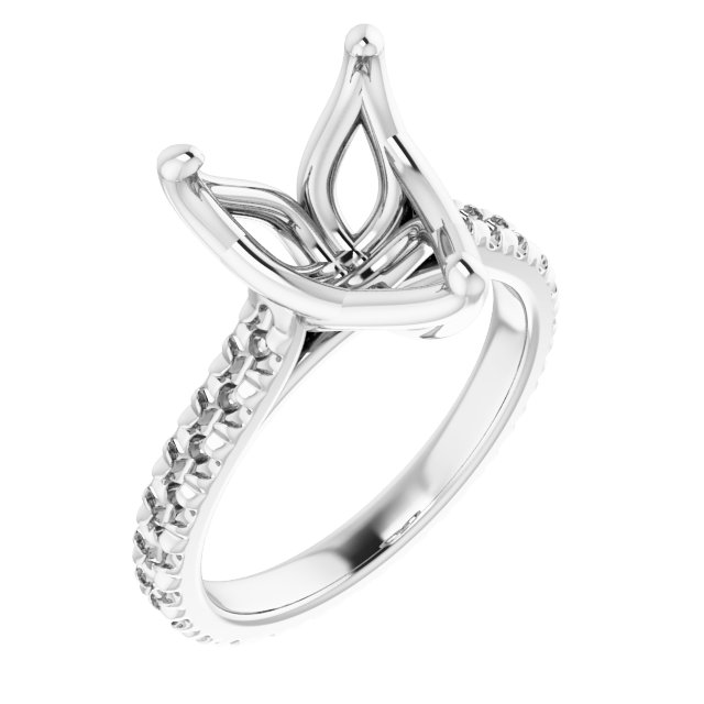 Accented Eternity-Style Engagement Ring