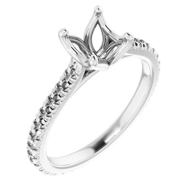Accented Eternity-Style Engagement Ring