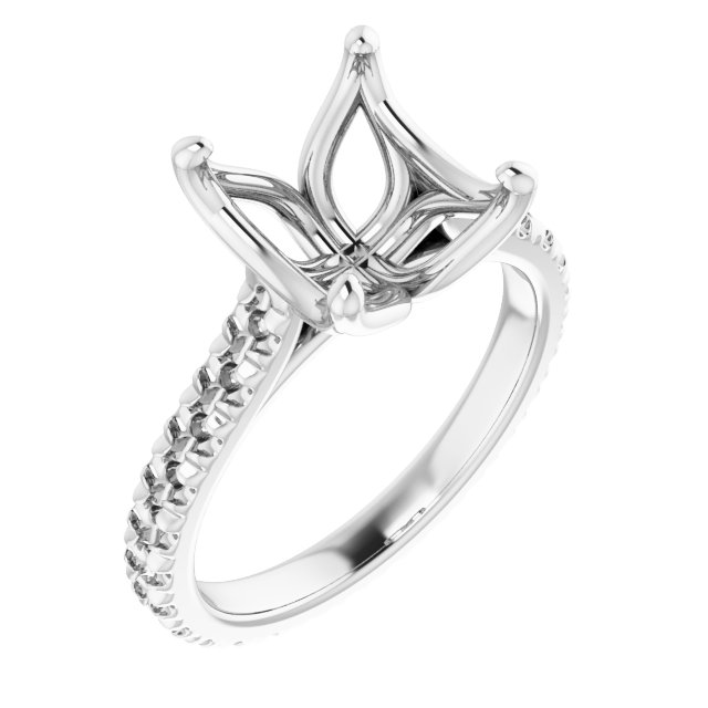 Accented Eternity-Style Engagement Ring