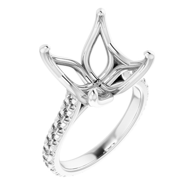 Accented Eternity-Style Engagement Ring