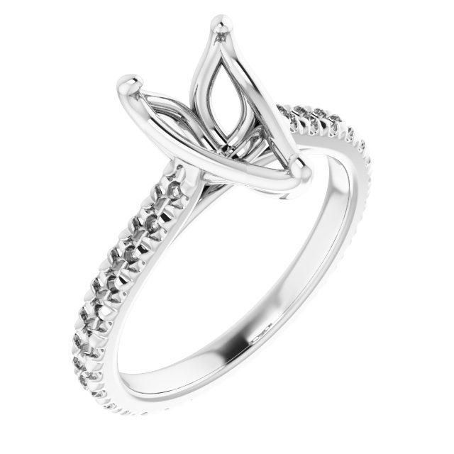Accented Eternity-Style Engagement Ring