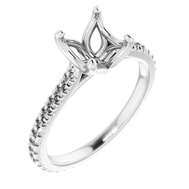 Accented Eternity-Style Engagement Ring