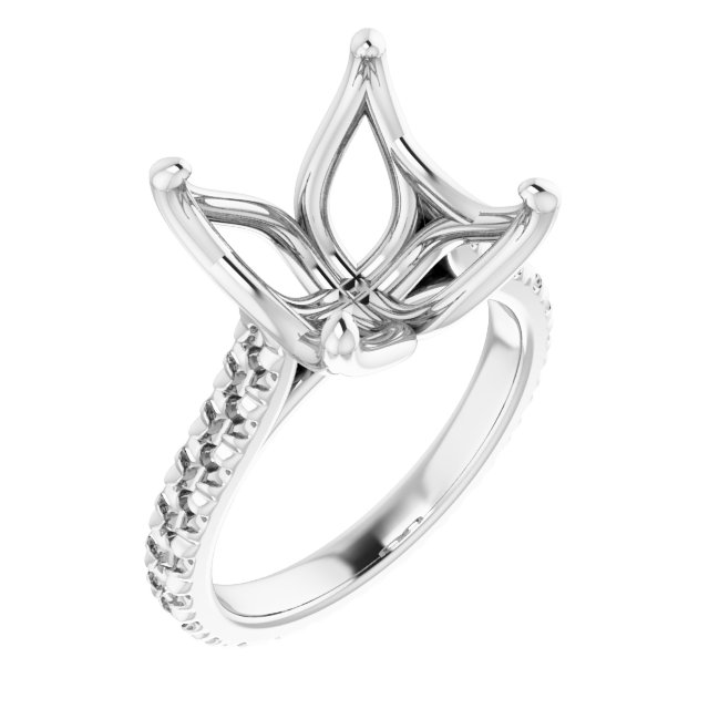 Accented Eternity-Style Engagement Ring
