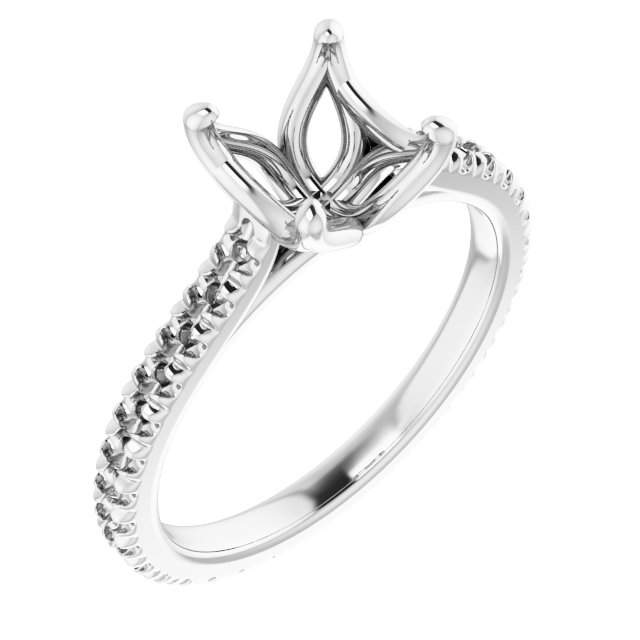 Accented Eternity-Style Engagement Ring