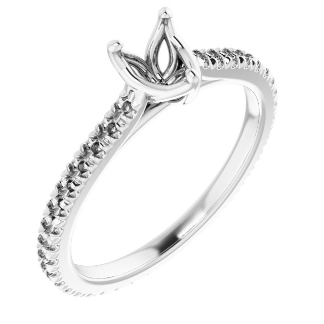 Accented Eternity-Style Engagement Ring
