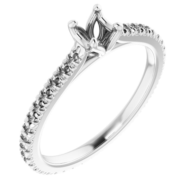 Accented Eternity-Style Engagement Ring