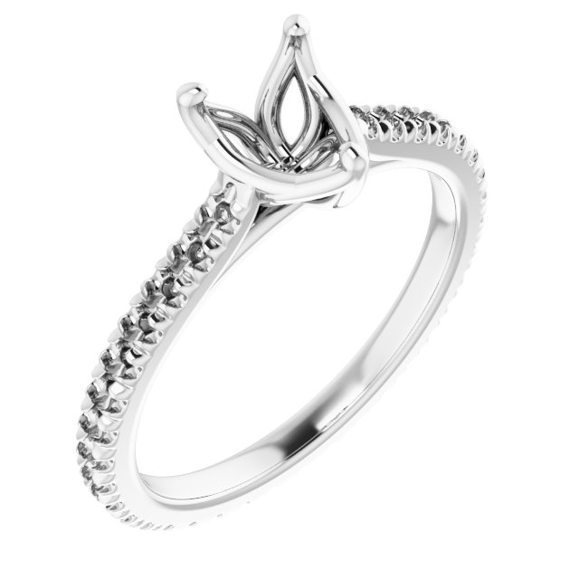 Accented Eternity-Style Engagement Ring