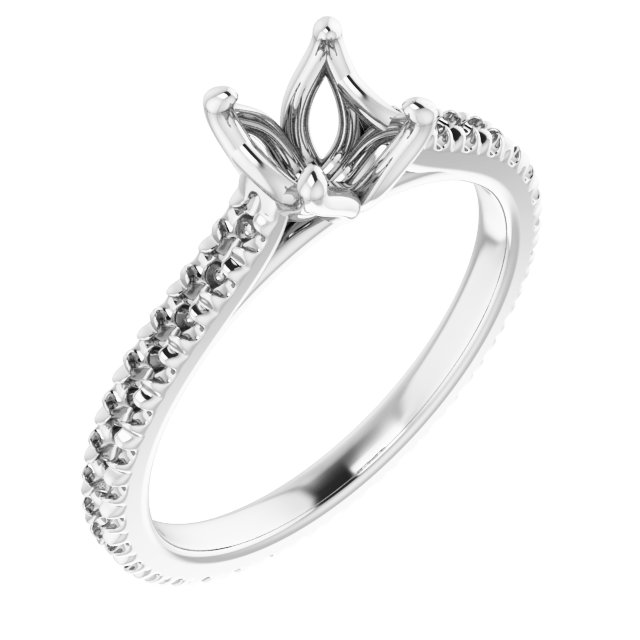 Accented Eternity-Style Engagement Ring