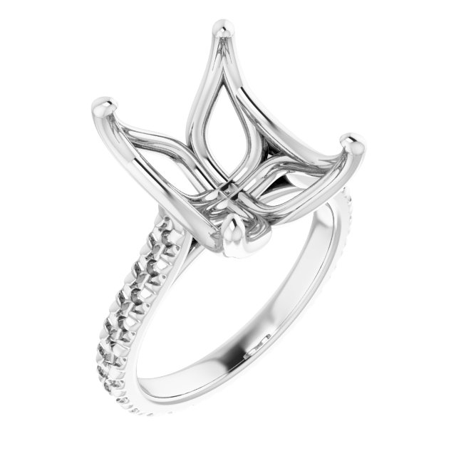 Accented Eternity-Style Engagement Ring
