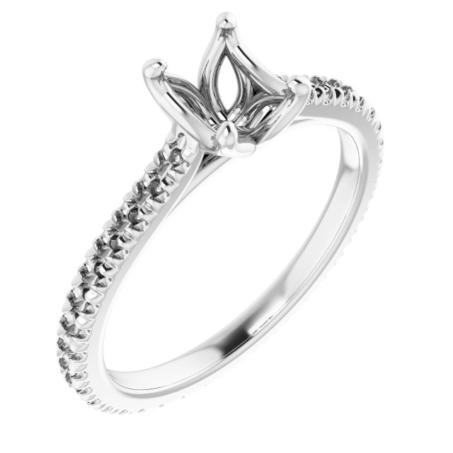 Accented Eternity-Style Engagement Ring