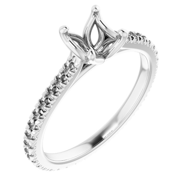 Accented Eternity-Style Engagement Ring