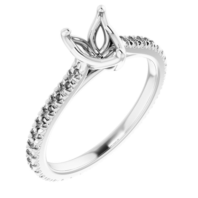 Accented Eternity-Style Engagement Ring