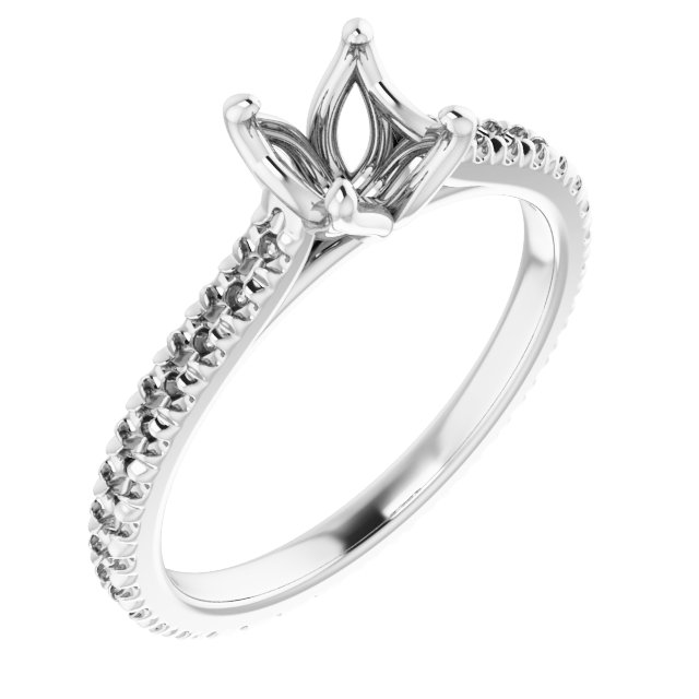 Accented Eternity-Style Engagement Ring