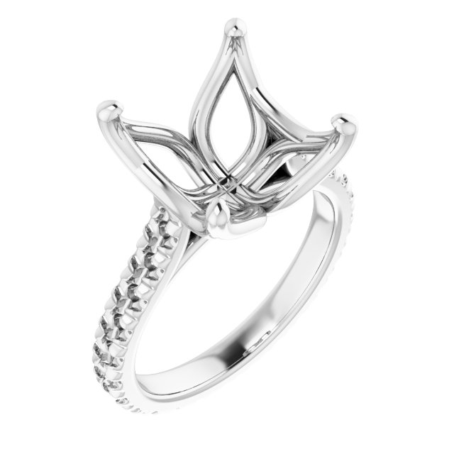 Accented Eternity-Style Engagement Ring