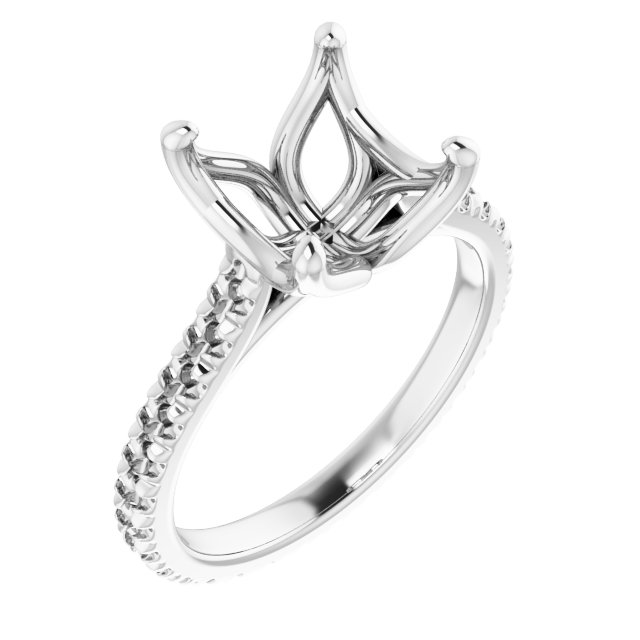 Accented Eternity-Style Engagement Ring