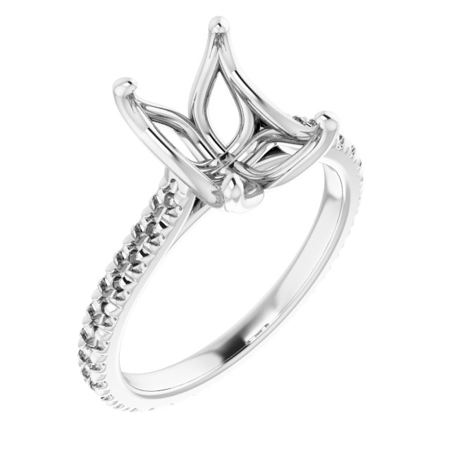 Accented Eternity-Style Engagement Ring