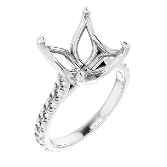 Accented Eternity-Style Engagement Ring