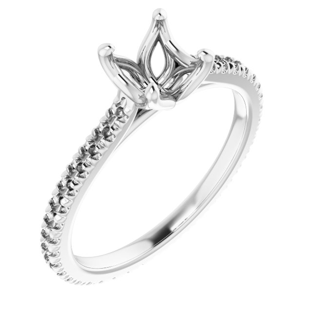 Accented Eternity-Style Engagement Ring