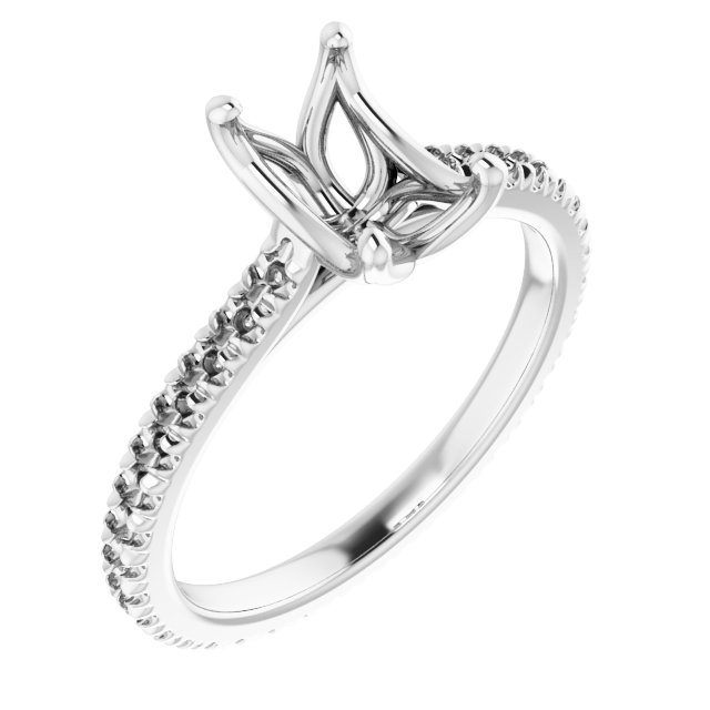 Accented Eternity-Style Engagement Ring