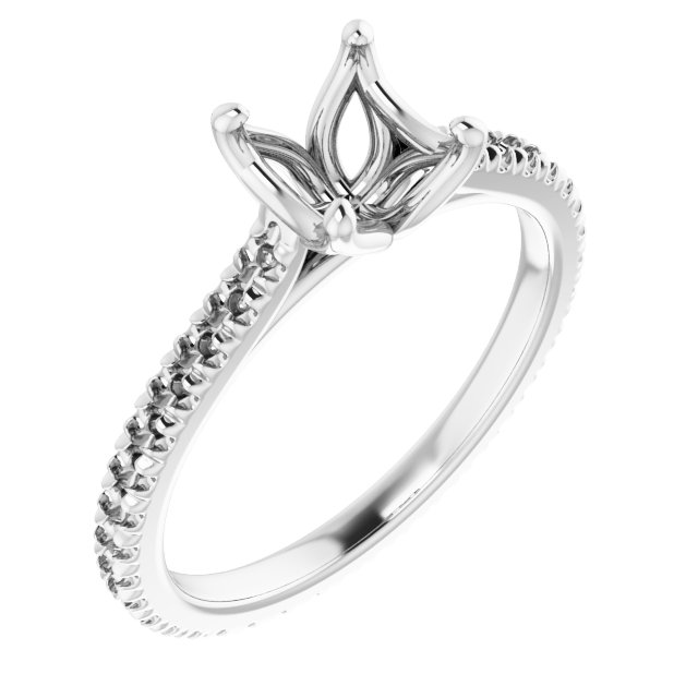 Accented Eternity-Style Engagement Ring
