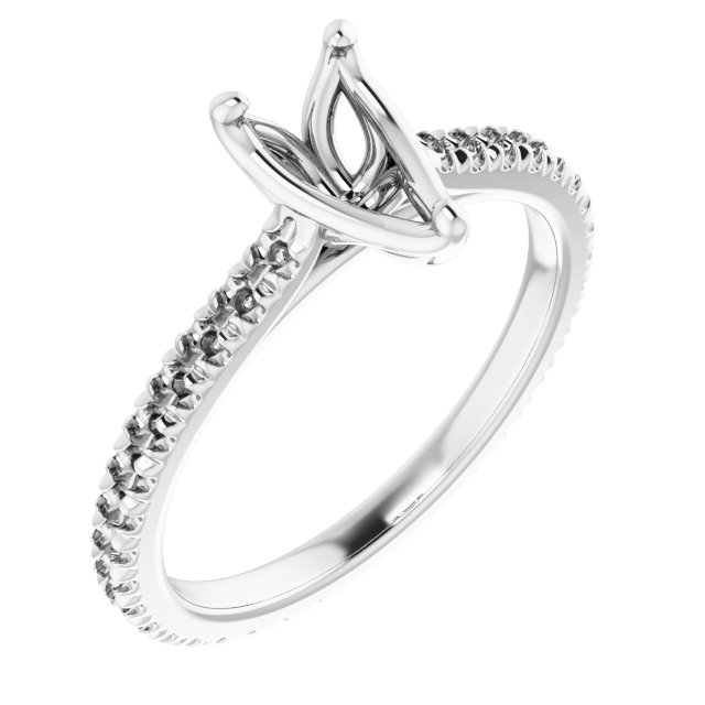 Accented Eternity-Style Engagement Ring