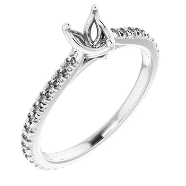 Accented Eternity-Style Engagement Ring