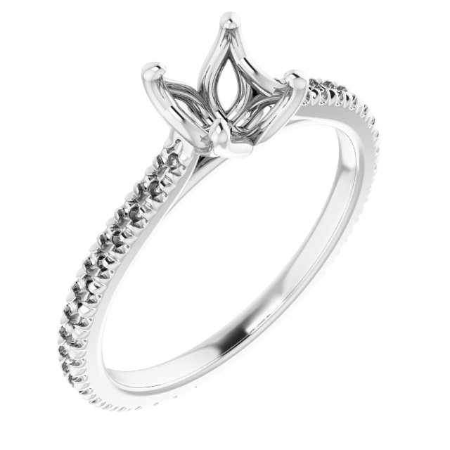 Accented Eternity-Style Engagement Ring