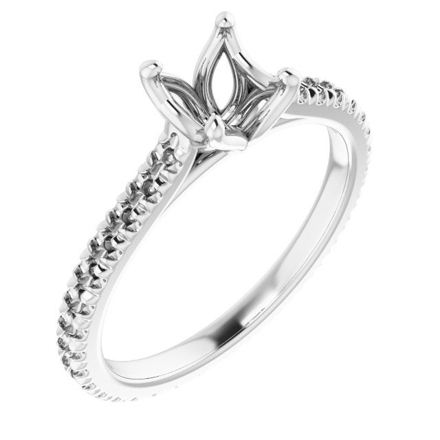 Accented Eternity-Style Engagement Ring