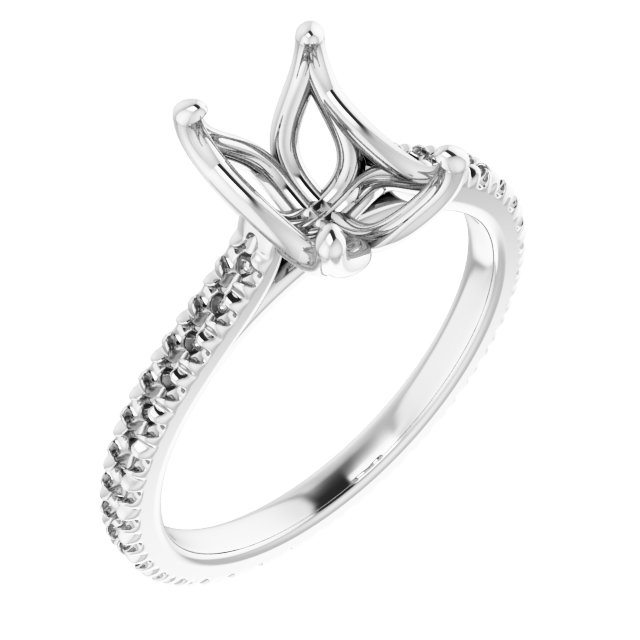 Accented Eternity-Style Engagement Ring